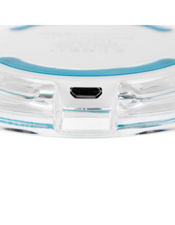 Беспроводное зарядное устройство InterStep QI 7,5W White/Blue Stripe